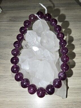 Purple Obsidian Bead Stretch Bracelet - Women’s Jewelry
